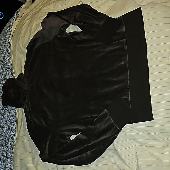 Brown Calvin Klein Velour Hoodie Jacket - Picture 9 of 11